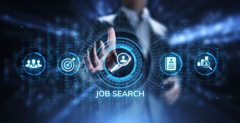 Job search hiring recruitment send CV resume business concept.