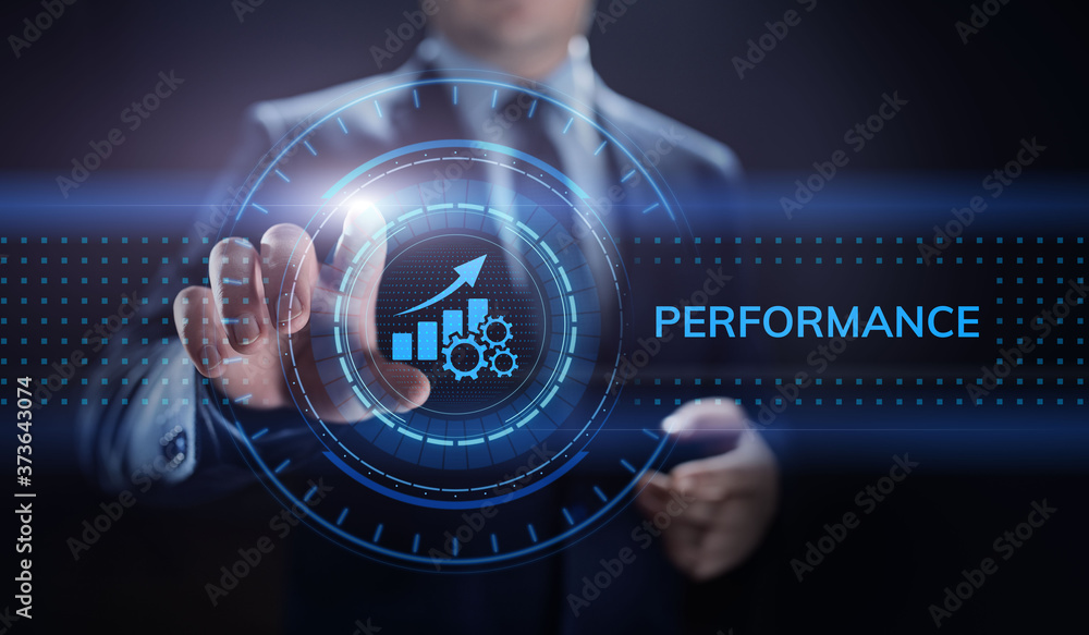 Poster kpi key performance indicator increase optimisation business and industrial process.