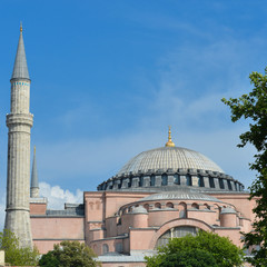 Fototapeta na wymiar hagia sophia mosque in istanbul, Turkey