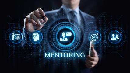 Mentoring Coaching Training Personal development and education concept.