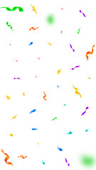 Streamers and confetti. Colorful streamers tinsel 