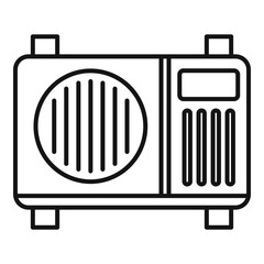 Fan air conditioner icon. Outline fan air conditioner vector icon for web design isolated on white background