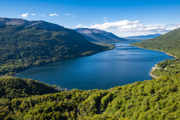 Lake Fagnano in Tierra del Fuego in Argentina