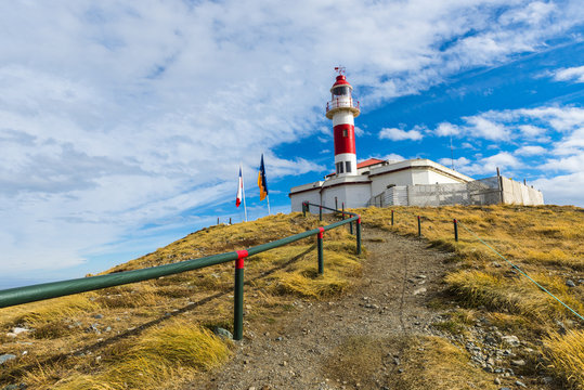 Lighthouse On Magdalena Island In Chile