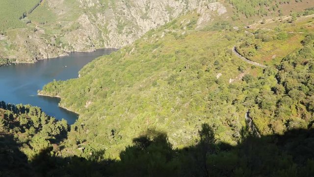 san esteban reservoir in the sil canyon, ribeira racra, a world heritage site