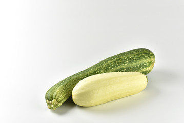 Zucchini on a white background