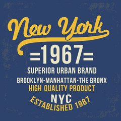 Vintage typography, t-shirt graphics. Vectors	