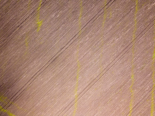 Aerial view. Ukrainian agricultural fields in spring.