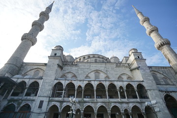 Fototapeta na wymiar Cityscape of tourist area of old town in Istanbul, Turkey