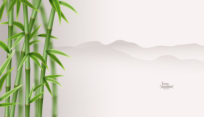 Landscape with bamboo