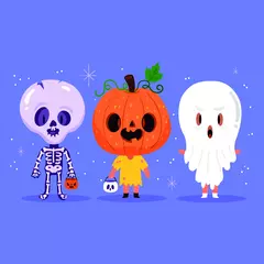Fotobehang Halloween characters  © MissChatz