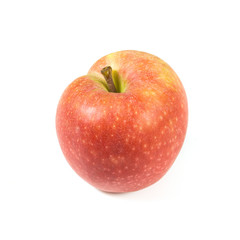 pommes rouges et vertes isolées sur un fond blanc