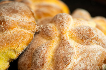 pan de muerto close up textura