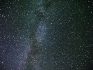 Under the Milky Way Galaxy, stars and star clusters