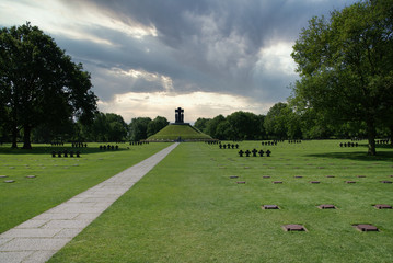 World War Two German military war grave cemetery memorial, Normandy, France.