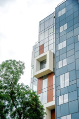Color construction aluminum.Facing the building with a ventilated facade. Aluminum colored facades....