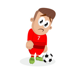 Portugal national football players mascot sad pose