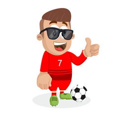 Portugal national football players mascot thumb pose