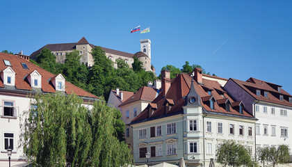 Obraz premium City Castle of Ljubljana. The castle of Ljubljana is the biggest one and the most visited of the castles in Slovenia’s capital city. 