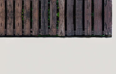 Obraz premium Old wood makes up the fence.