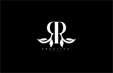 Initial Letter RR Linked Monogram Nature Leaf Logotype