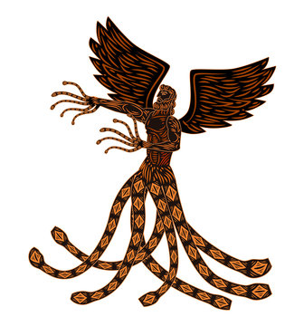 greek mythology titan monster typhon with snake legs