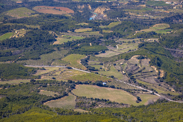 Fototapeta premium Aerial view farmland Spain