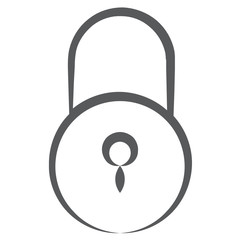 
Padlock vector style, icon of locked padlock 
