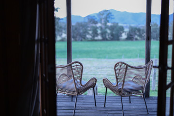 view from the window to the sea