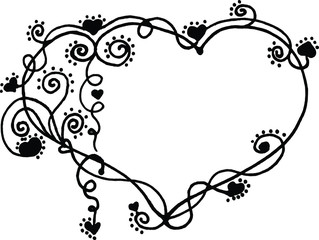 vector heart shape design art