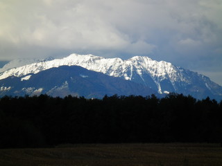 Fototapeta na wymiar Mountains in the winter.