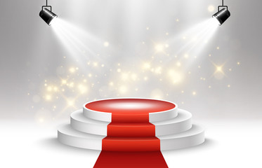 Vector illustration for award winners. Pedestal or platform for honoring prize winners.