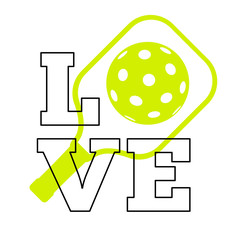 Love pickleball sign