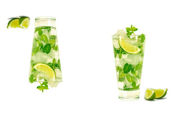 Mojito drink Cold refreshing summer lemonade mojito,