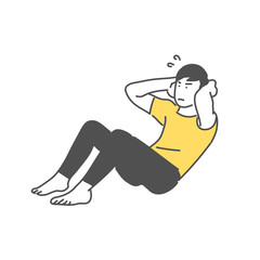 	エクササイズをする男性