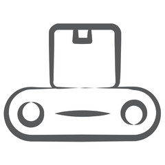 
Manufacturing process and assembly, conveyor belt vector style 
