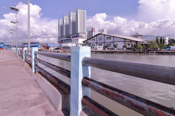 27 April 2018, Jakarta, Indonesia: Fisherman Village at Muara Angke Port at Jakarta, Indonesia.