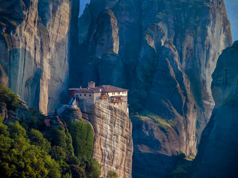 Meteora Kloster Barbara Roussanou. Kalambaka, Thessalien, Griechenland.