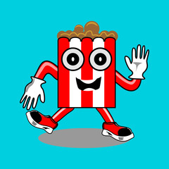 funny  popcorn cartoon