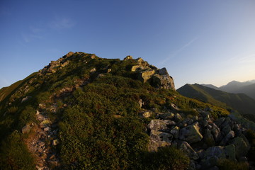 Evening golden hour in Tatra Mountains