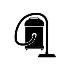 Vacuum cleaner icon, logo isolated on white background