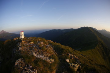 Fototapeta na wymiar Evening golden hour in Tatra Mountains