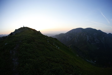 Evening golden hour in Tatra Mountains