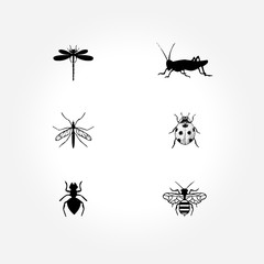 set insect icons