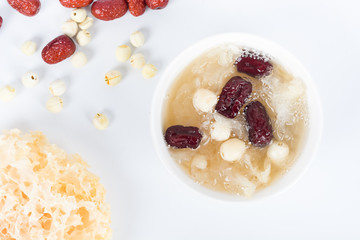 White Fungus Soup with Lotus Seeds