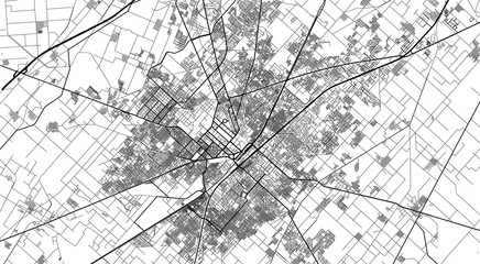 Obraz premium Urban vector city map of Faisalabad, Pakistan, Asia