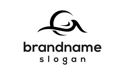 Simple wave logo design vector