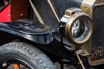 Fototapeta premium The front of an old retro car
