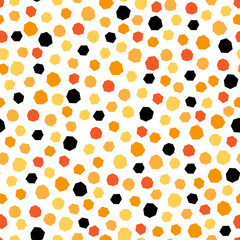 Vector seamless pattern in applique style with festive confetti