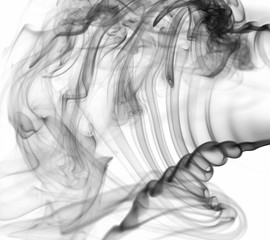 Abstract gray transparent smoke shape